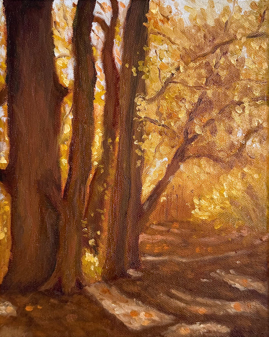 "Autumn Walk" - Original Oil on Canvas