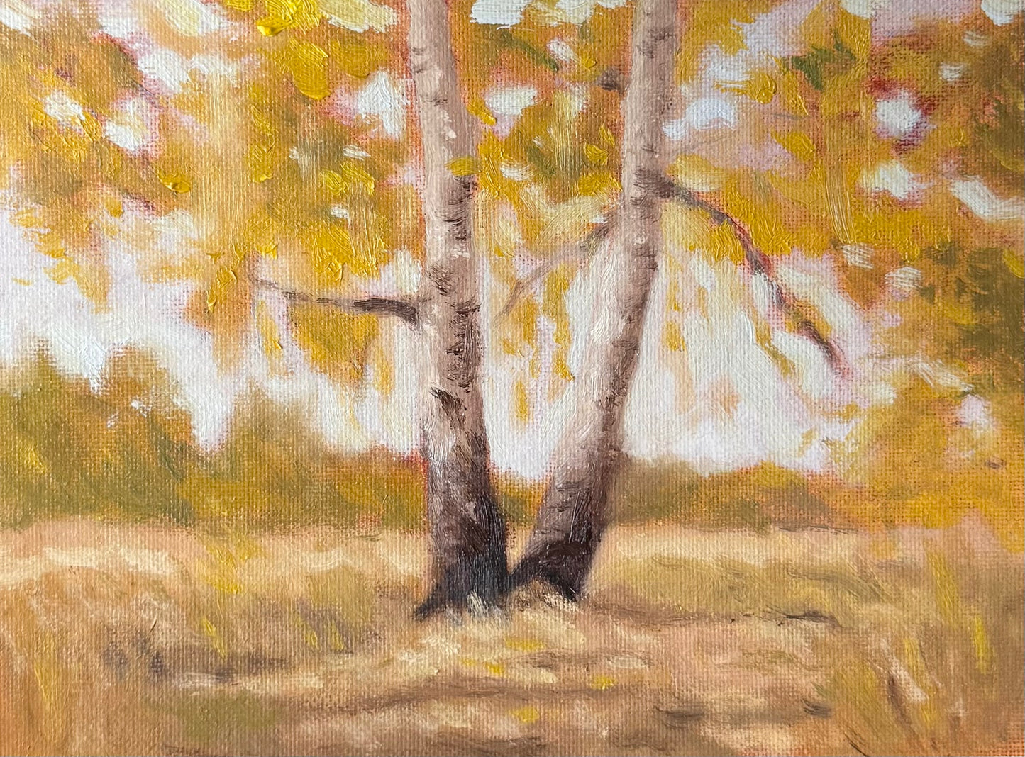 "Twin Branches" - Original Oil on Canvas Panel