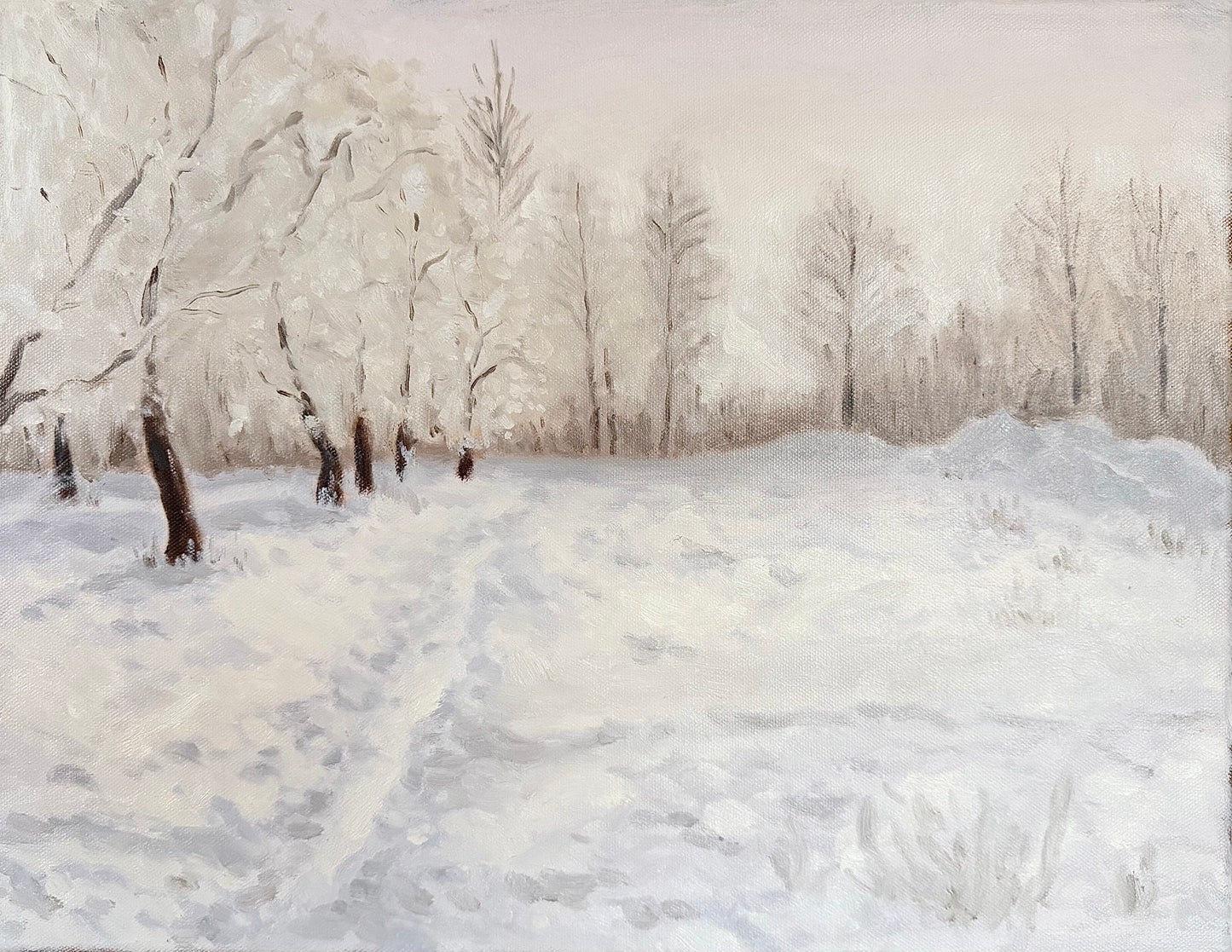 "Snow Day" - Original Oil on Canvas